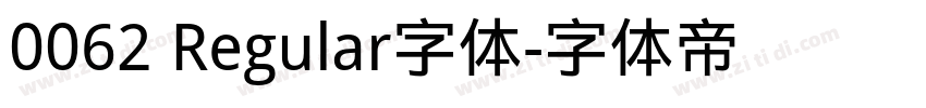 0062 Regular字体字体转换